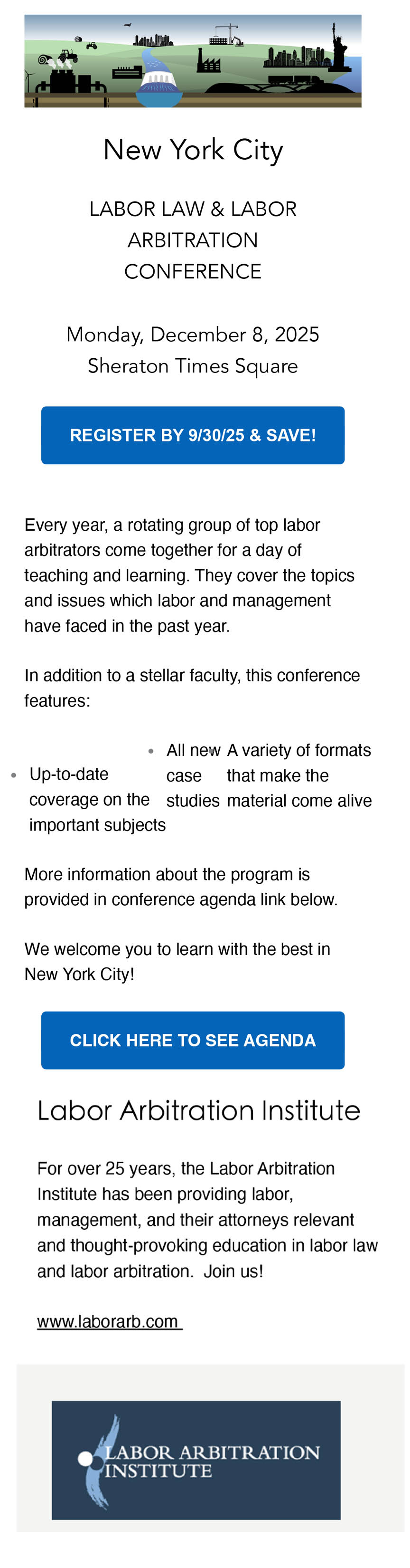 Labor Arbitration Event Poster